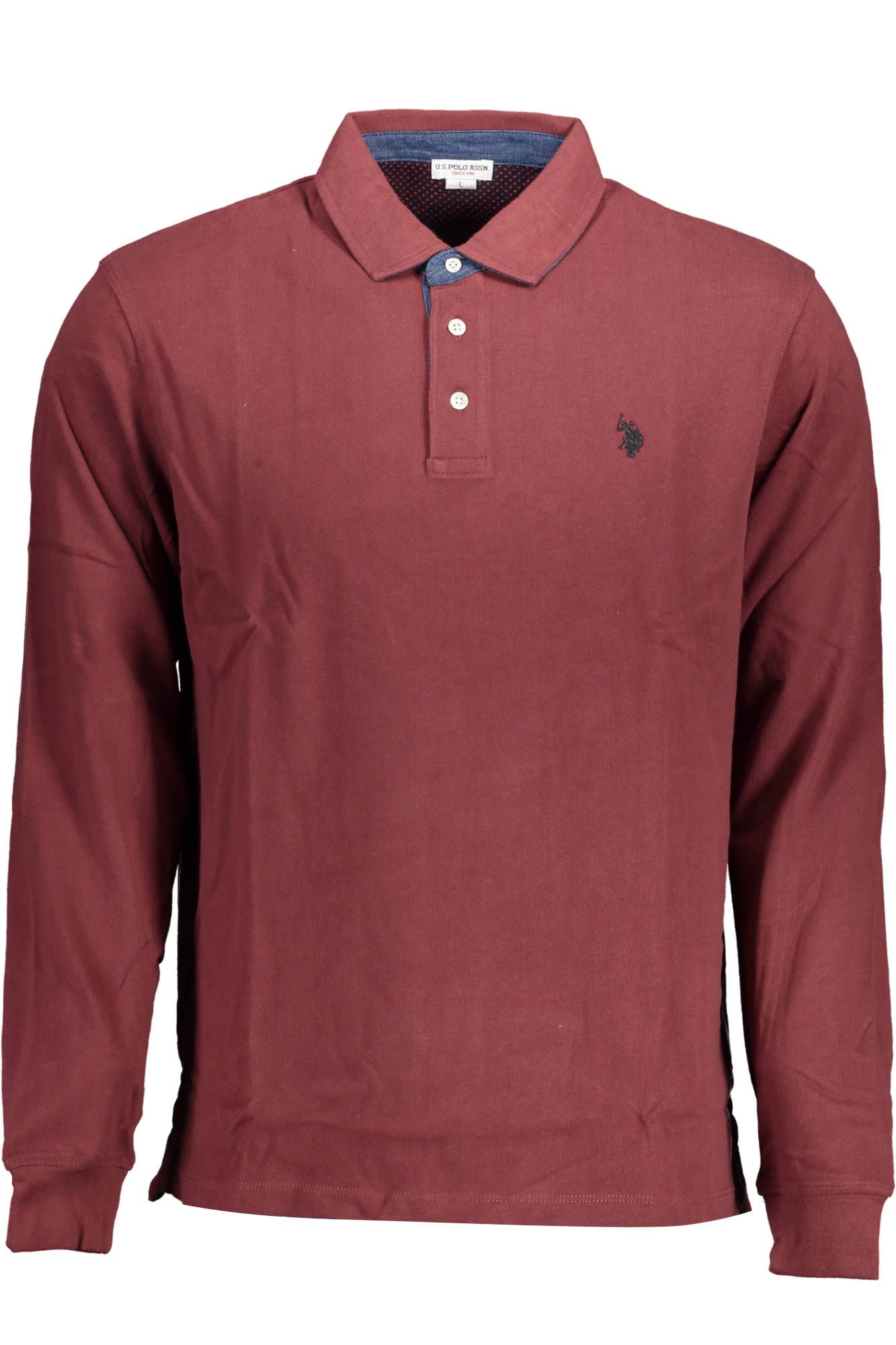 

Мужская рубашка поло из фиолетового хлопка U.S. Polo Assn.
