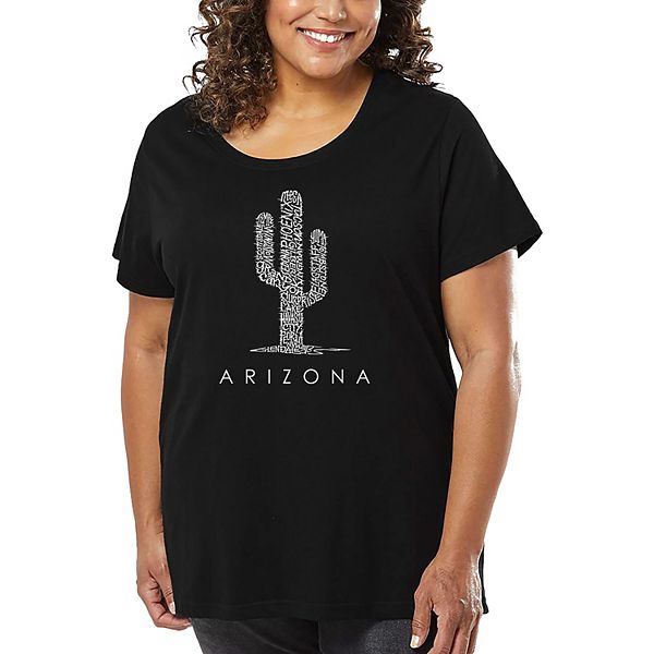 

Футболка с принтом Arizona Cities для женщин plus size La Pop Art, Black, Черный, Футболка с принтом Arizona Cities для женщин plus size La Pop Art, Black
