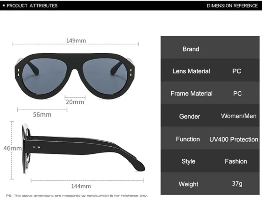 

Ретро-солнцезащитные очки большого размера с заклепками, модные женские градиентные очки UV400, мужские очки с леопардовым принтом VVTWSSW, Tea Tea Gradient