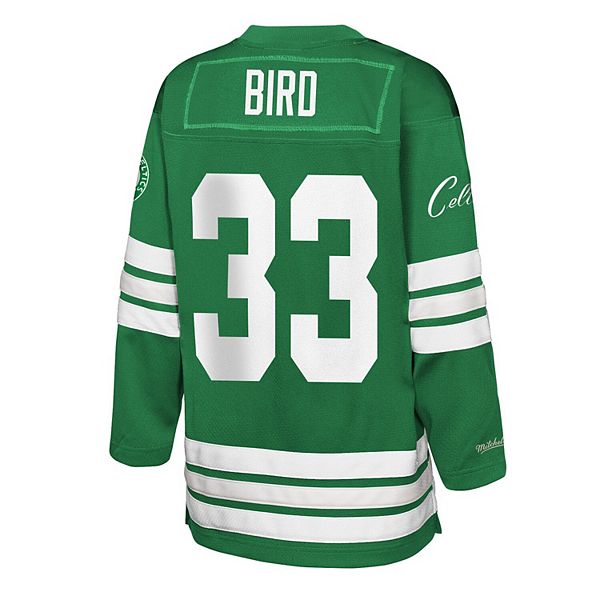 Хоккейная футболка Youth Larry Bird Kelly Green Boston Celtics Maxxed Out 20 Mitchell & Ness — фото 4