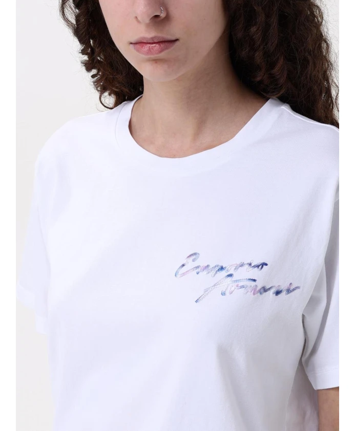 Стильная футболка с логотипом и короткими рукавами. Emporio Armani, белый — фото 3