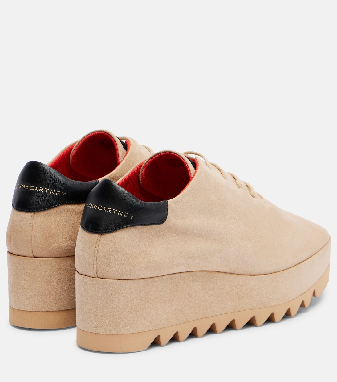 Кроссовки Sneak-Elyse из искусственной замши на танкетке Stella McCartney, Desert — фото 2