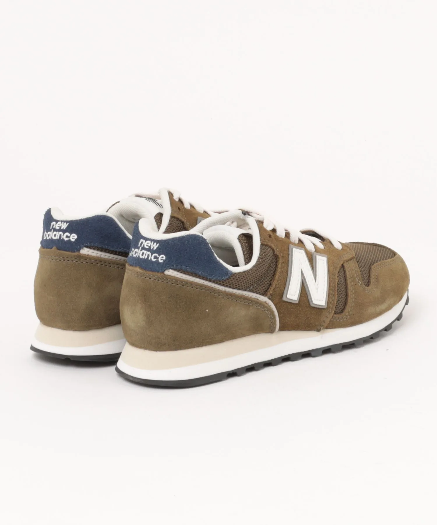 Кроссовки из натуральной кожи и сетки New Balance ML373 khaki — фото 2
