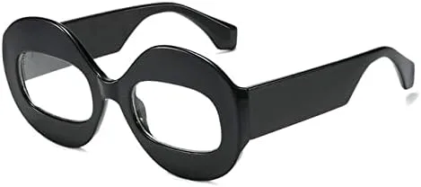 

Большие овальные солнцезащитные очки для женщин в стиле хип-хоп, разноцветные солнцезащитные очки с защитой от УФ-излучения UV400 MTZJH, Black-transparent