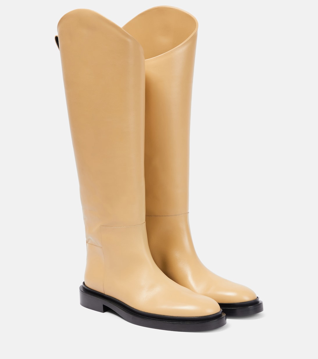 Кожаные сапоги выше колена Jil Sander, Sacher