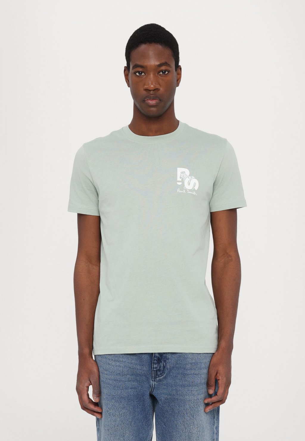 

Футболка с принтом SLIM FIT ZEBRA PS Paul Smith, светло-зеленый