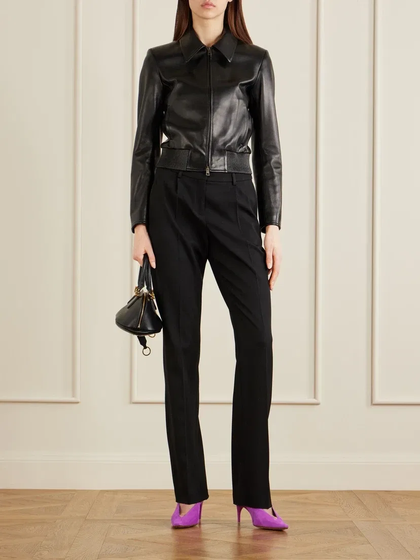Кожаная куртка BALENCIAGA, черный — фото 2