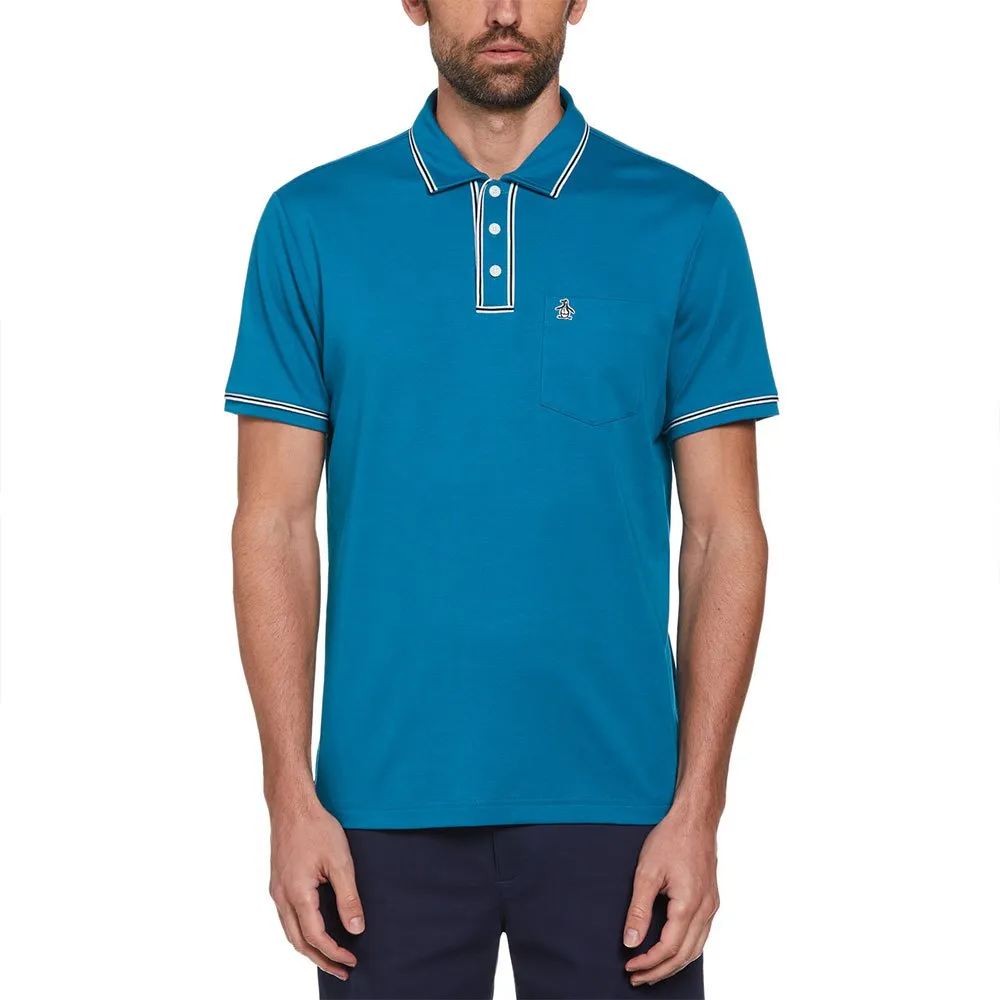 

Поло Original Penguin Earl Organic Interlock, синий