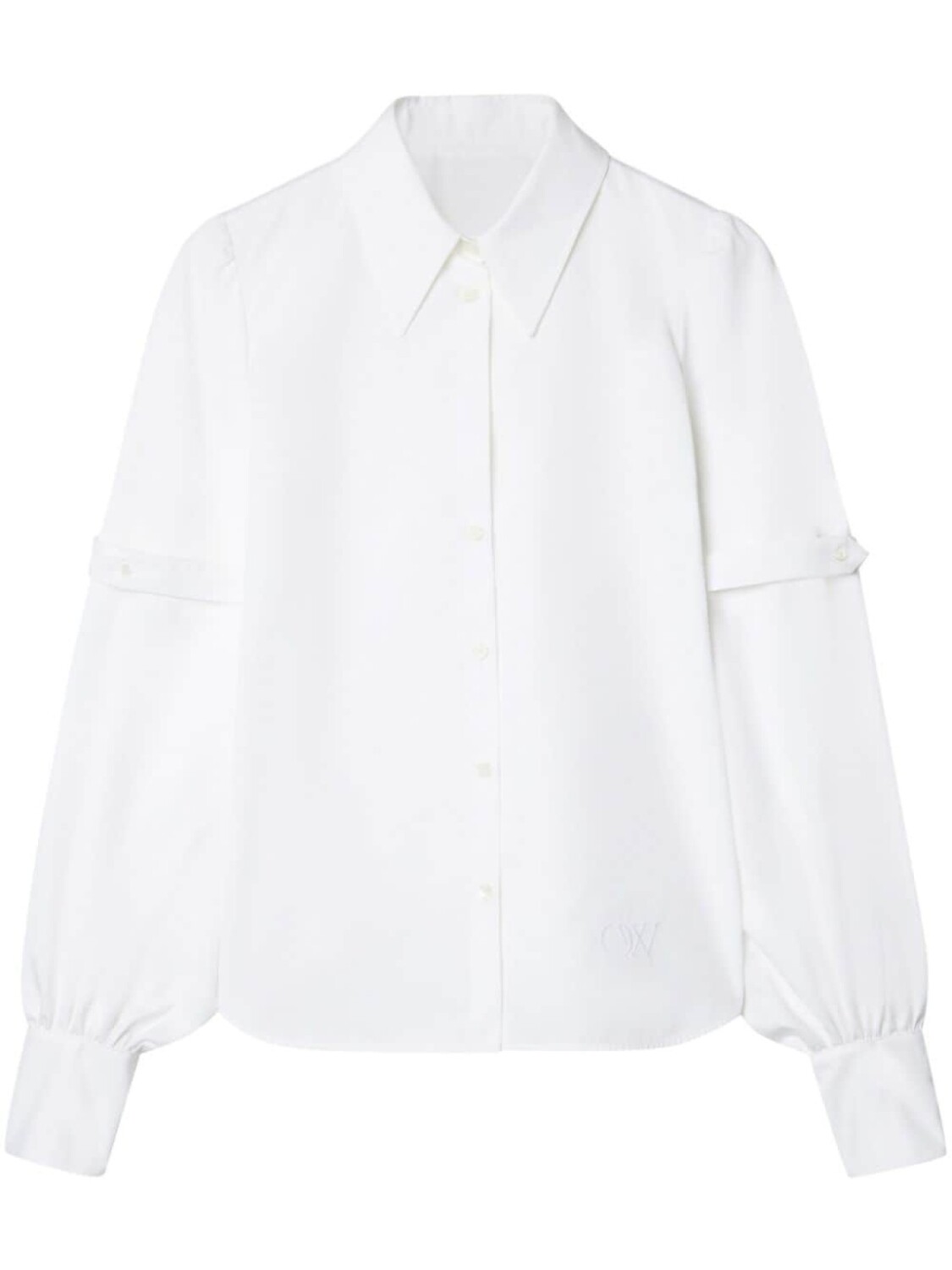 

Off-White поплиновая рубашка с ремешками, белый
