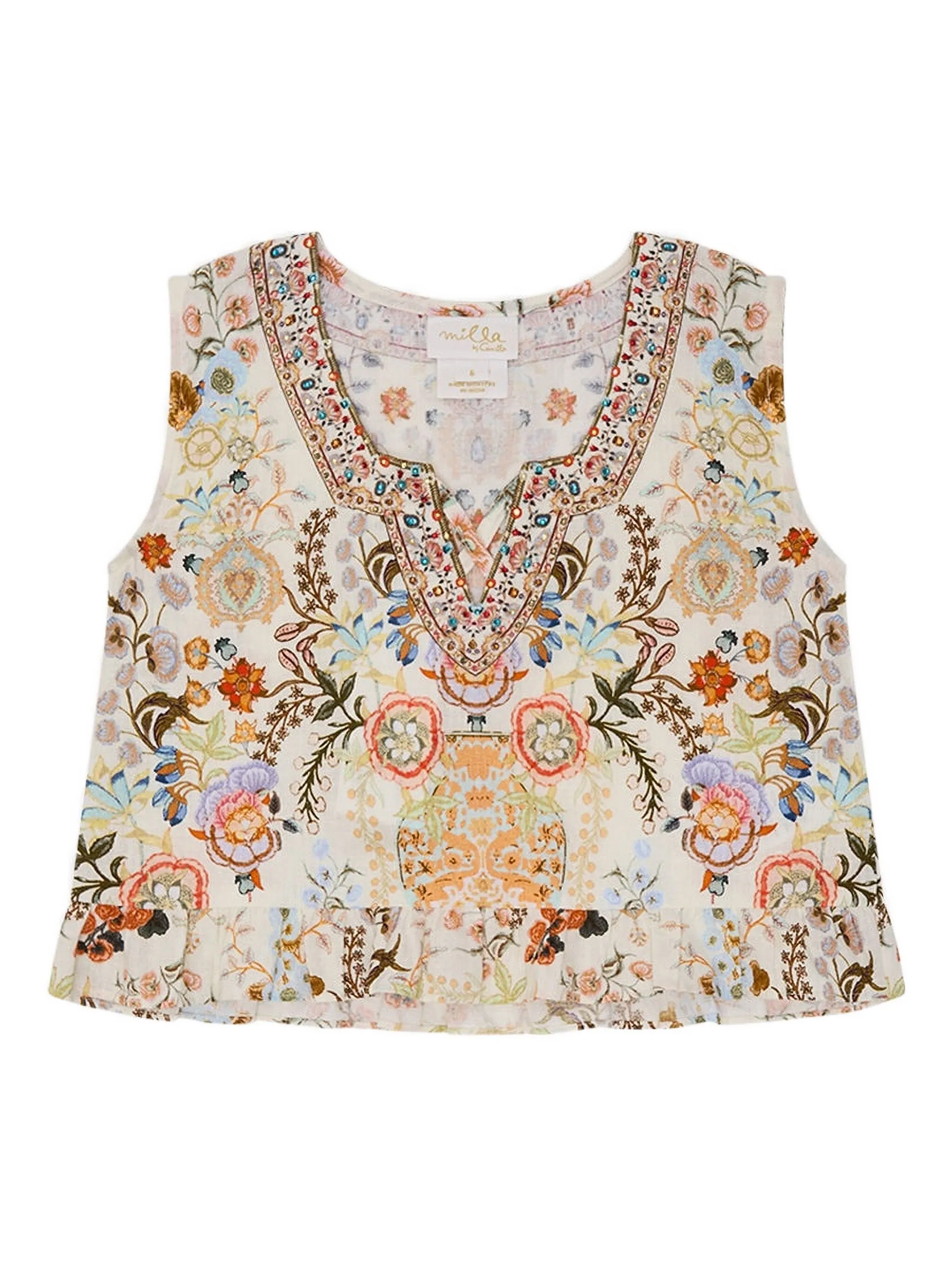 

Топ с оборками Camilla Kids, белый