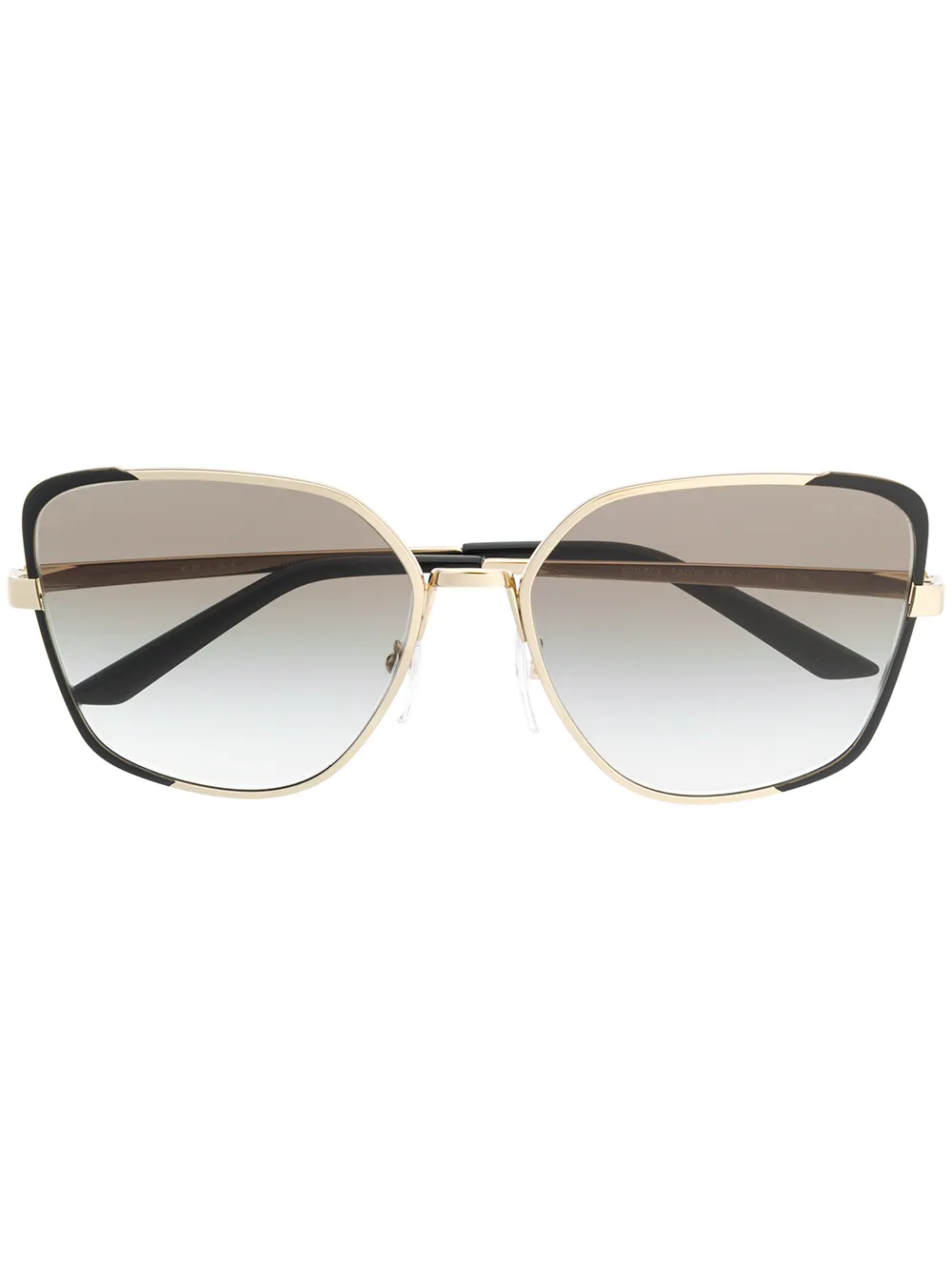 

Солнцезащитные очки в массивной оправе Prada Eyewear, черный
