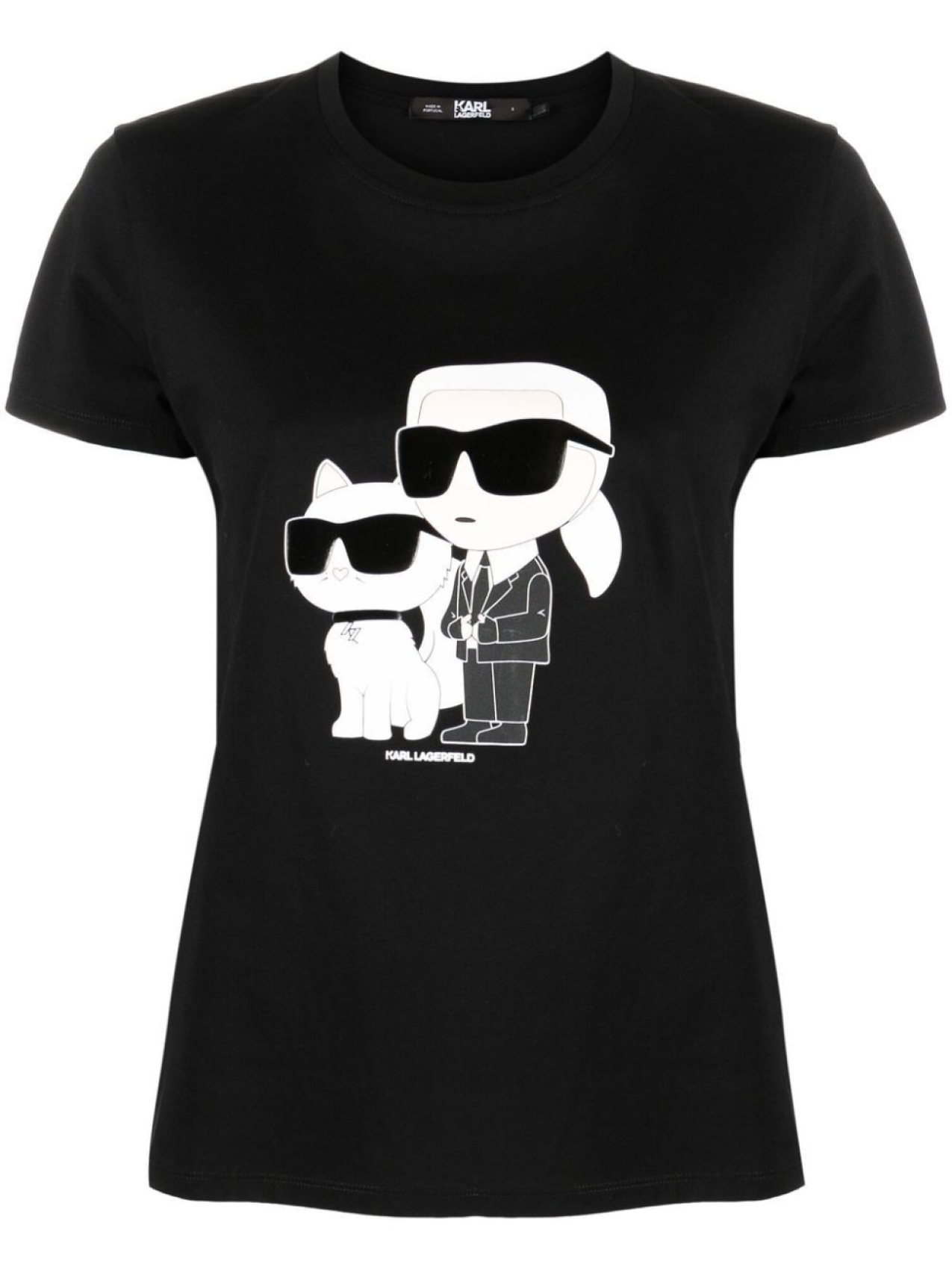 

Karl Lagerfeld футболка Ikonik Karl & Choupette, черный