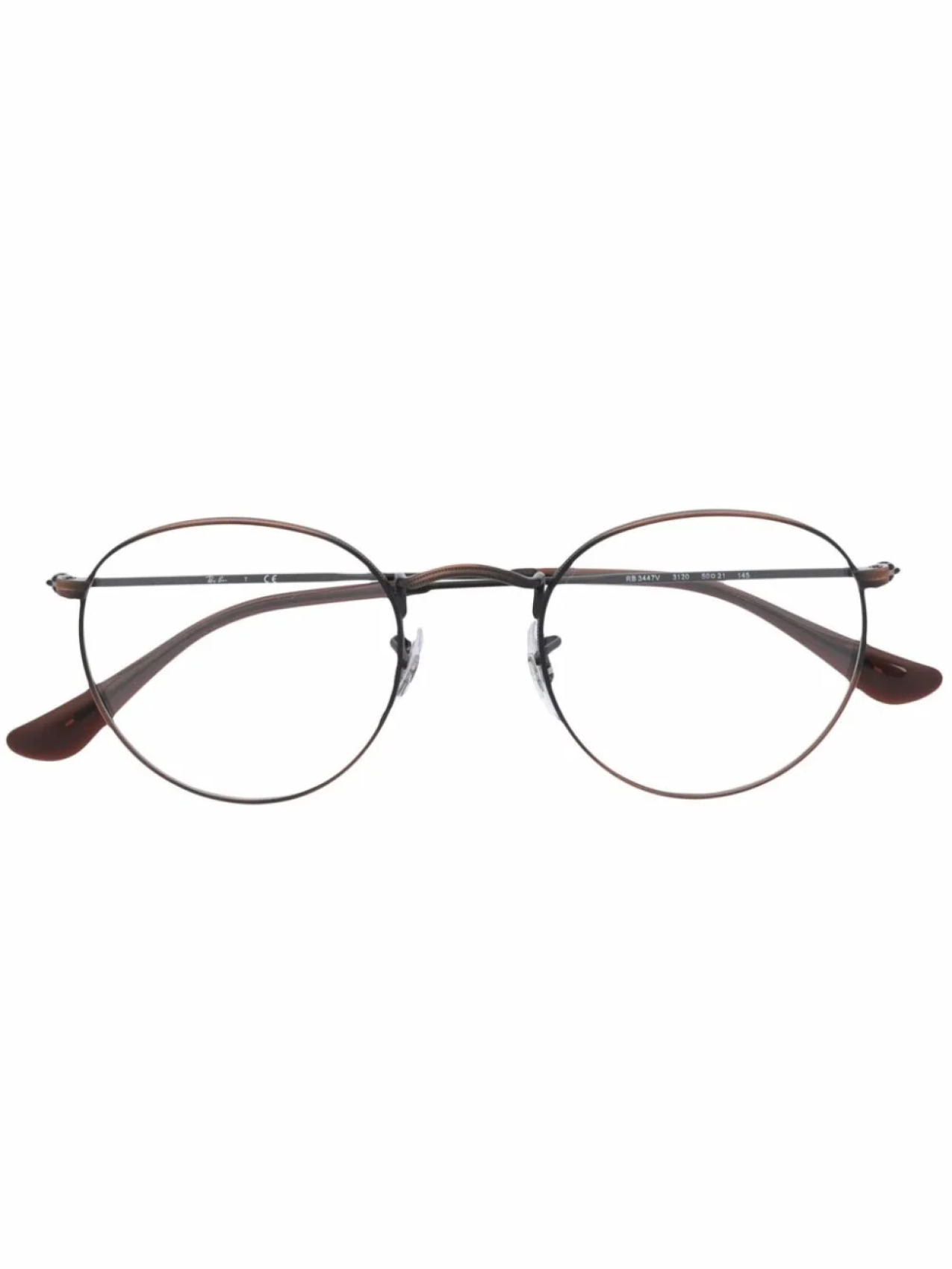 

Очки в круглой оправе с матовым эффектом Ray-Ban, коричневый
