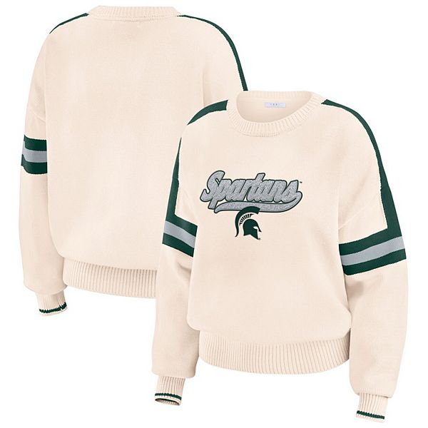 

Женский свитер Michigan State Spartans в полоску с нашивкой Wear By Erin Andrews