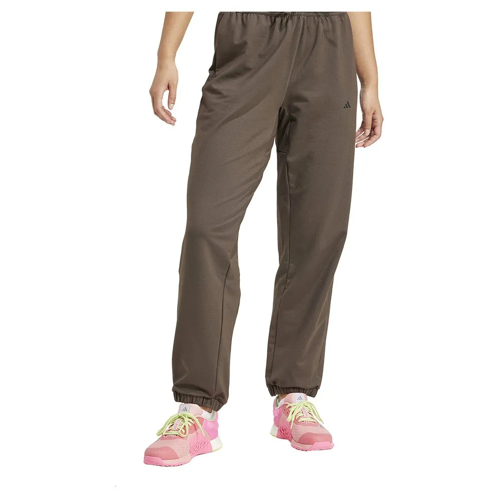 Джоггеры adidas Power Loose Fit French Terry, коричневый — фото 2