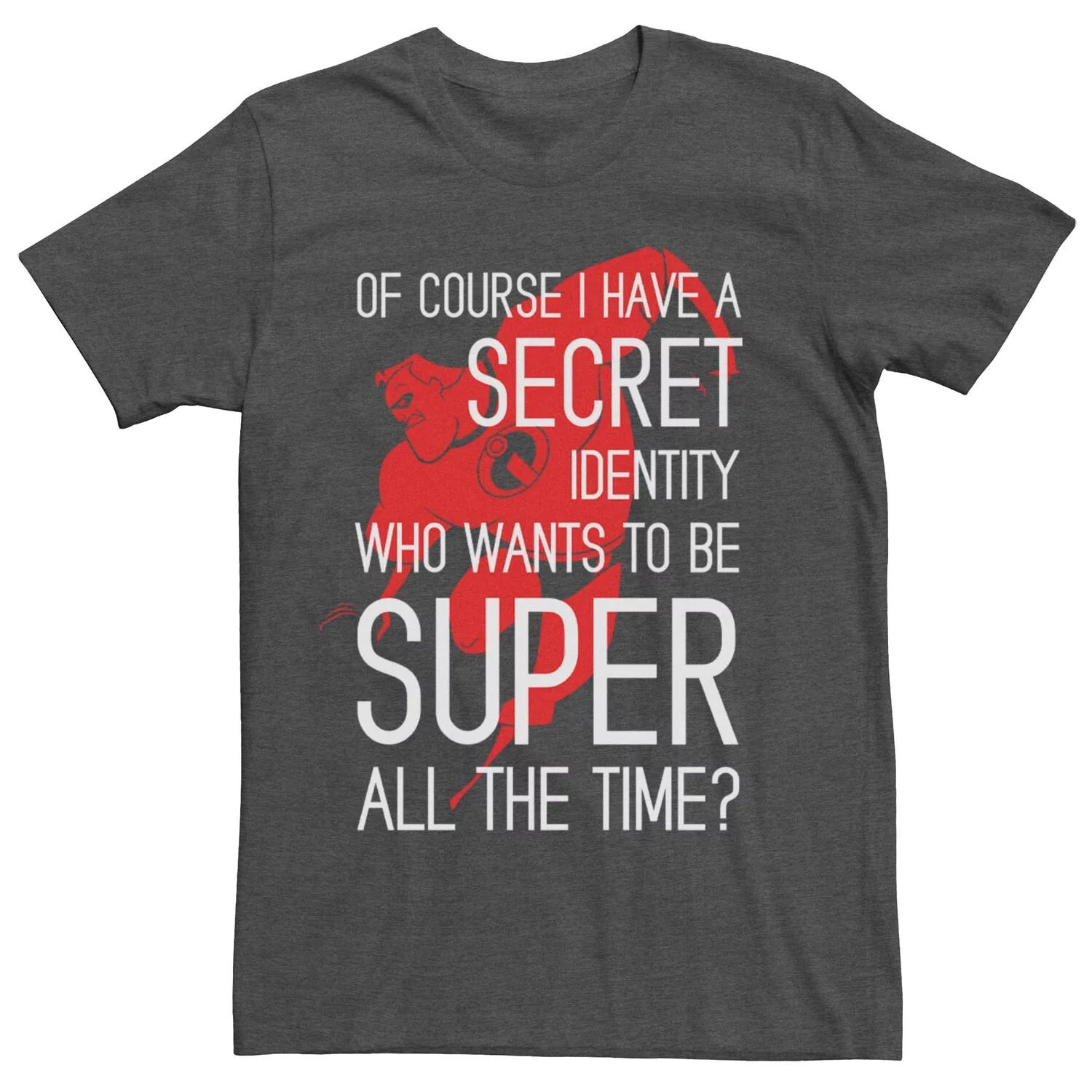 

Мужская футболка с рисунком Disney Pixar Incredibles Secret Identity Licensed Character