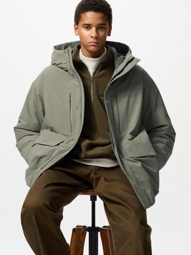 

Пуховая парка Uniqlo, хаки