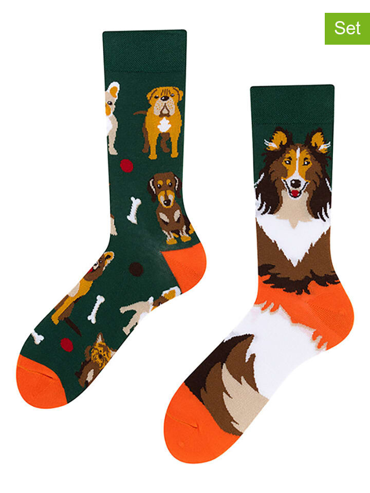 

Носки Spox Sox 2er-Set: Socken, цвет Dunkelgrün/Orange