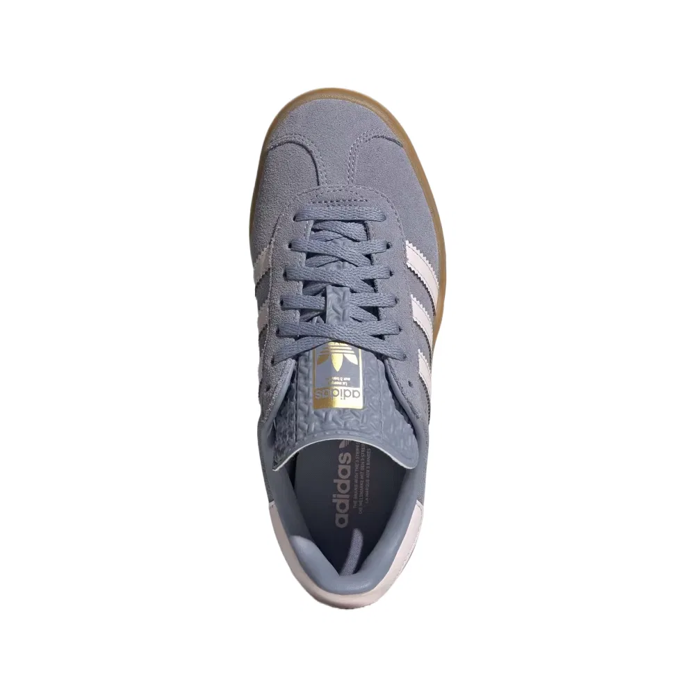 Кроссовки детские повседневные GAZELLE BOLD Adidas Originals серебристо-розовые — фото 4