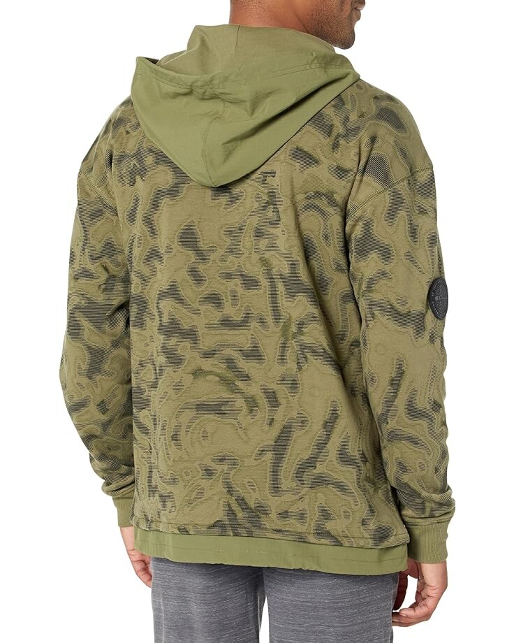 

Худи Champion All Over Print Global Explorer Fleece Hoodie, цвет Liquid Camo Cargo Olive