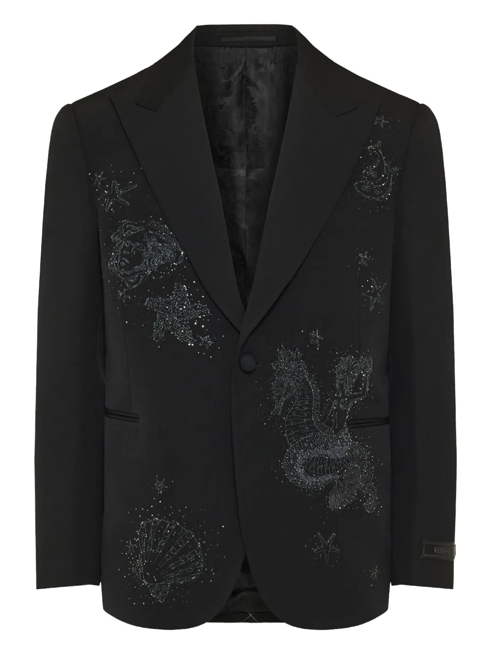 

Куртка с вышивкой Barocco Sea VERSACE, черный