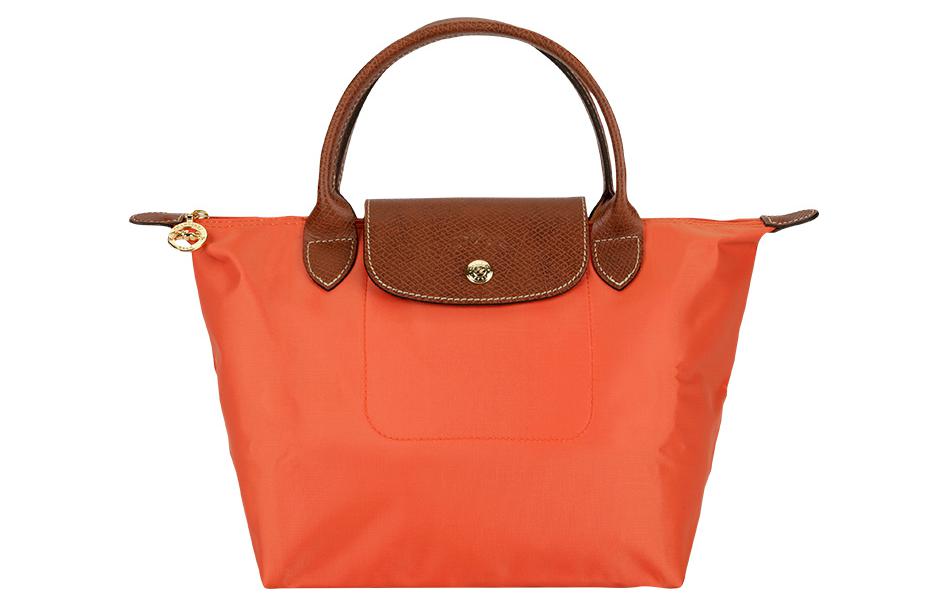 

LONGCHAMP Сумка-мессенджеры Le Pliage из полиамидного холста с кожаной сумкой-пельменем, маленькая, оранжевая