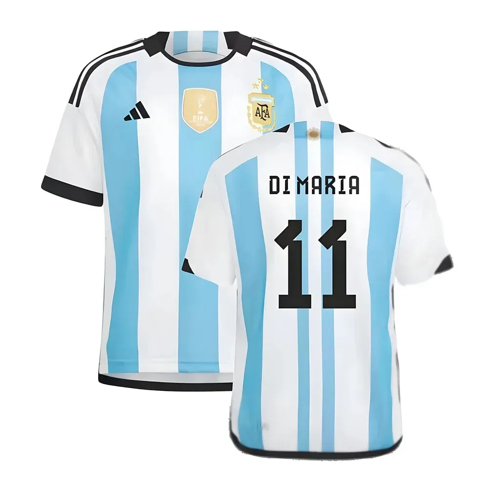 Домашняя футболка Argentina 2022 с принтом Di Maria 11, синий