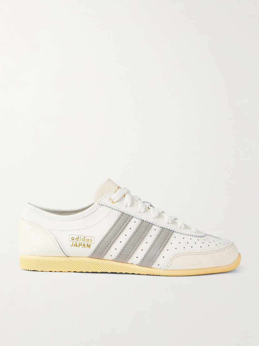 Кроссовки Japan decon с перфорированной замшевой отделкой из кожи Adidas Originals, белый