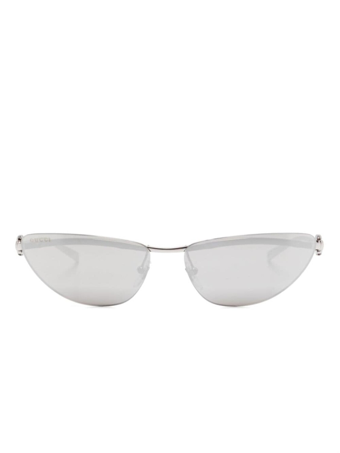 

Gucci Eyewear солнцезащитные очки в овальной оправе, серебряный