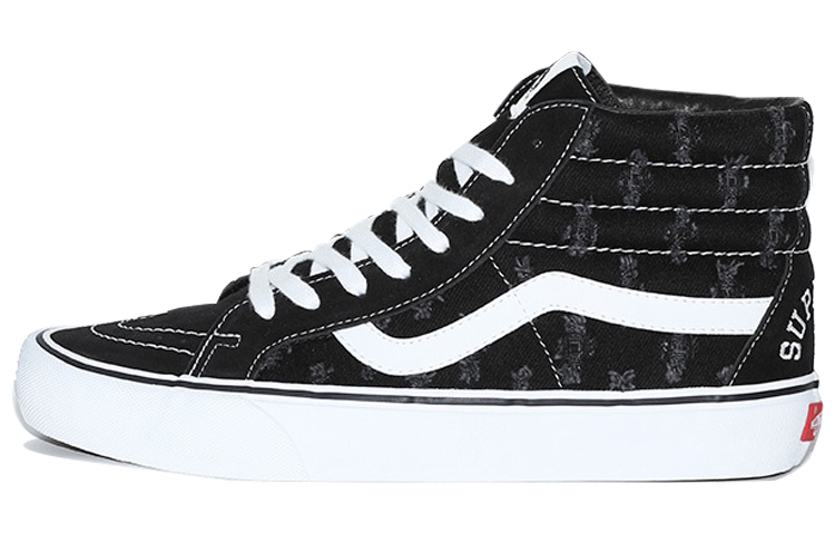 

Кроссовки Vans Sk8-Hi Supreme Hole Punch Denim Black, Серый, Кроссовки Vans Sk8-Hi Supreme Hole Punch Denim Black