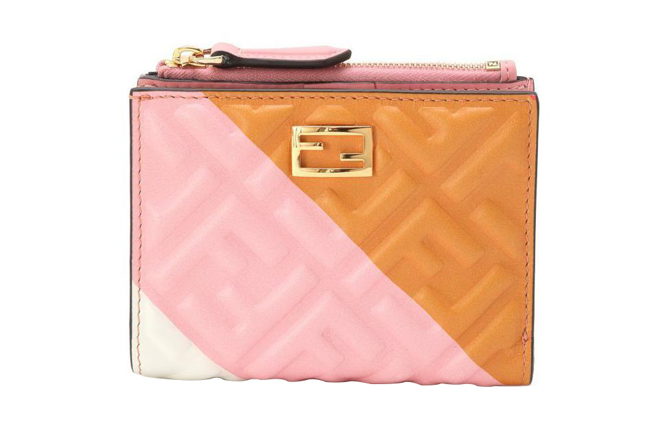 

Кожаный кошелёк FENDI для женщин розово-жёлтый