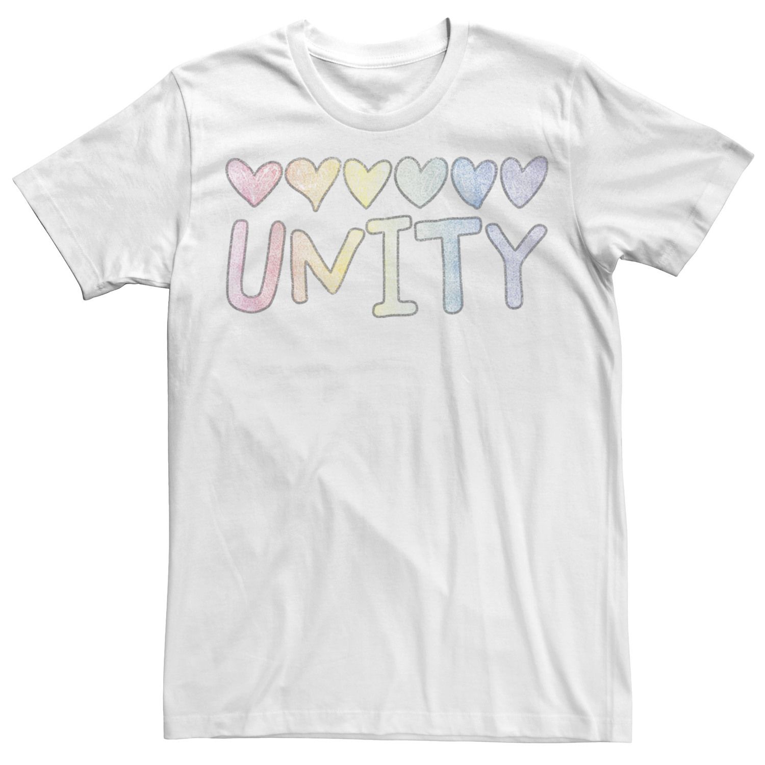 

Мужская футболка Unity Rainbow Love Pride с текстом Licensed Character