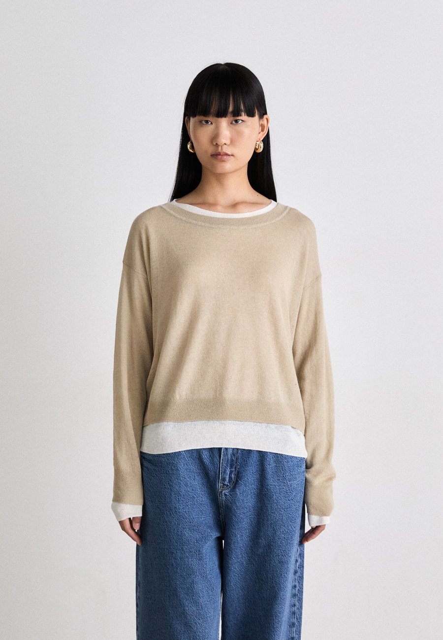 

Джемпер BOSS FEMOK, Beige/White/Beige