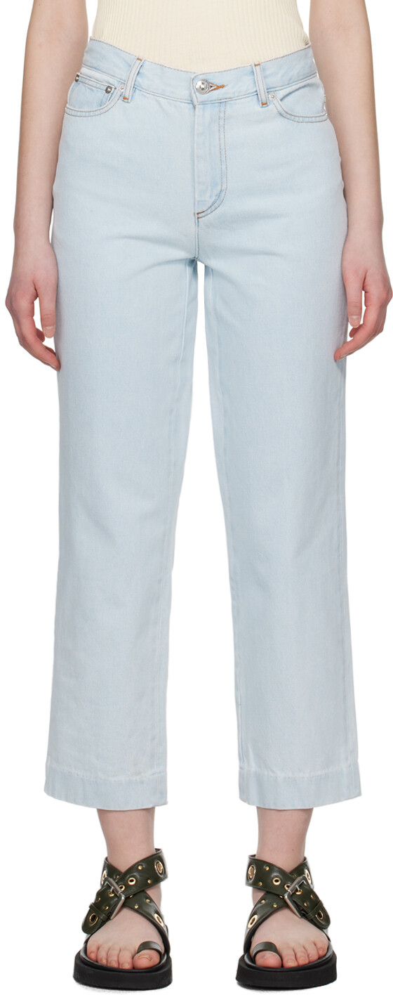 

Синие новые джинсы Sailor A.P.C., Bleached out