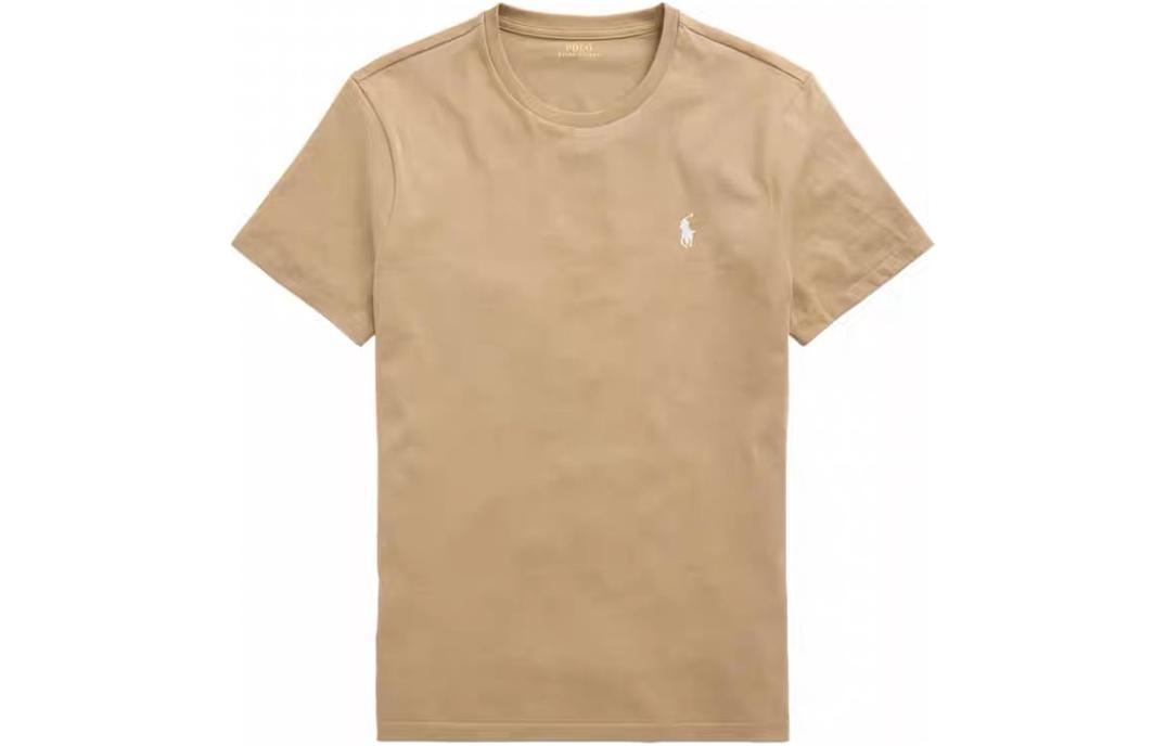 

Футболка с круглым вырезом из хлопка Polo Ralph Lauren, цвет хаки