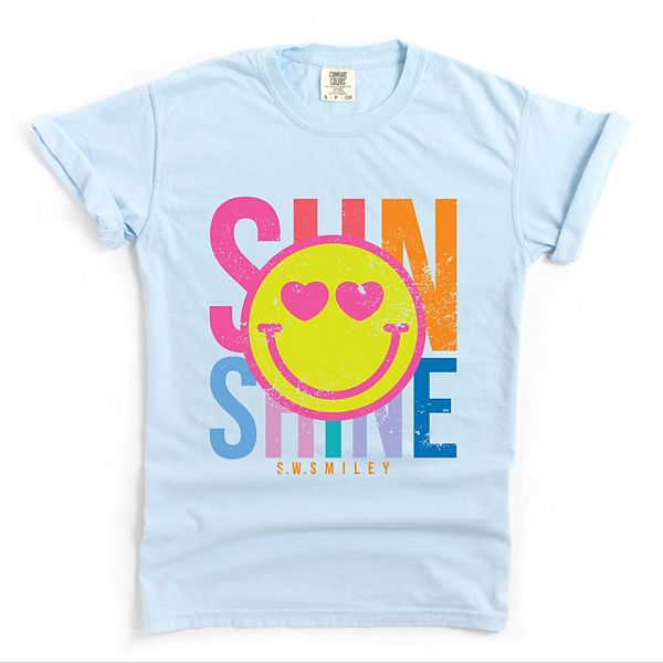 

SWSmiley sunshine neon - женская футболка с принтом, окрашенная в стиле garment dyed Simply Sage Market, Chambray, Зеленый, SWSmiley sunshine neon - женская футболка с принтом, окрашенная в стиле garment dyed Simply Sage Market, Chambray