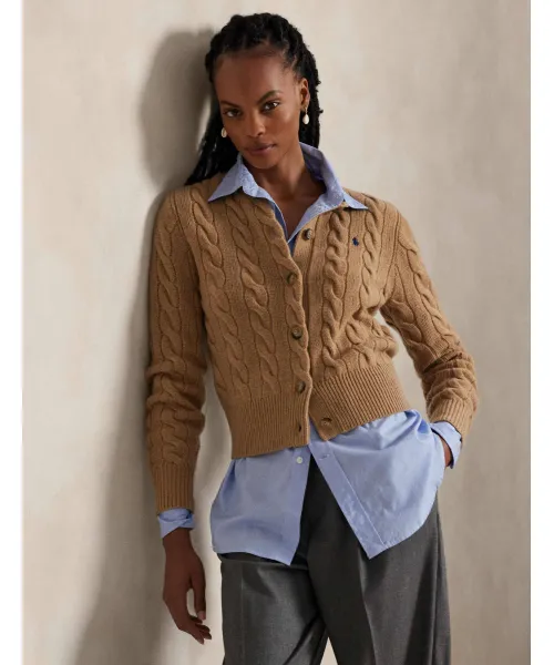 

Шерстяной кардиган Slim fit Polo Ralph Lauren, бежевый