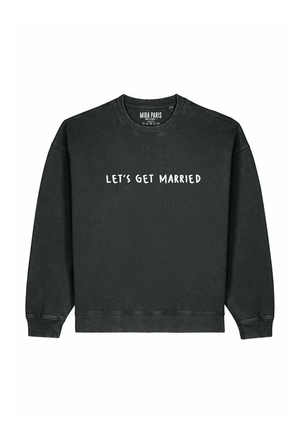 

Свитшот унисекс оверсайз с вышивкой на тему брака Mira Paris, Washed Black, Черный, Свитшот унисекс оверсайз с вышивкой на тему брака Mira Paris, Washed Black