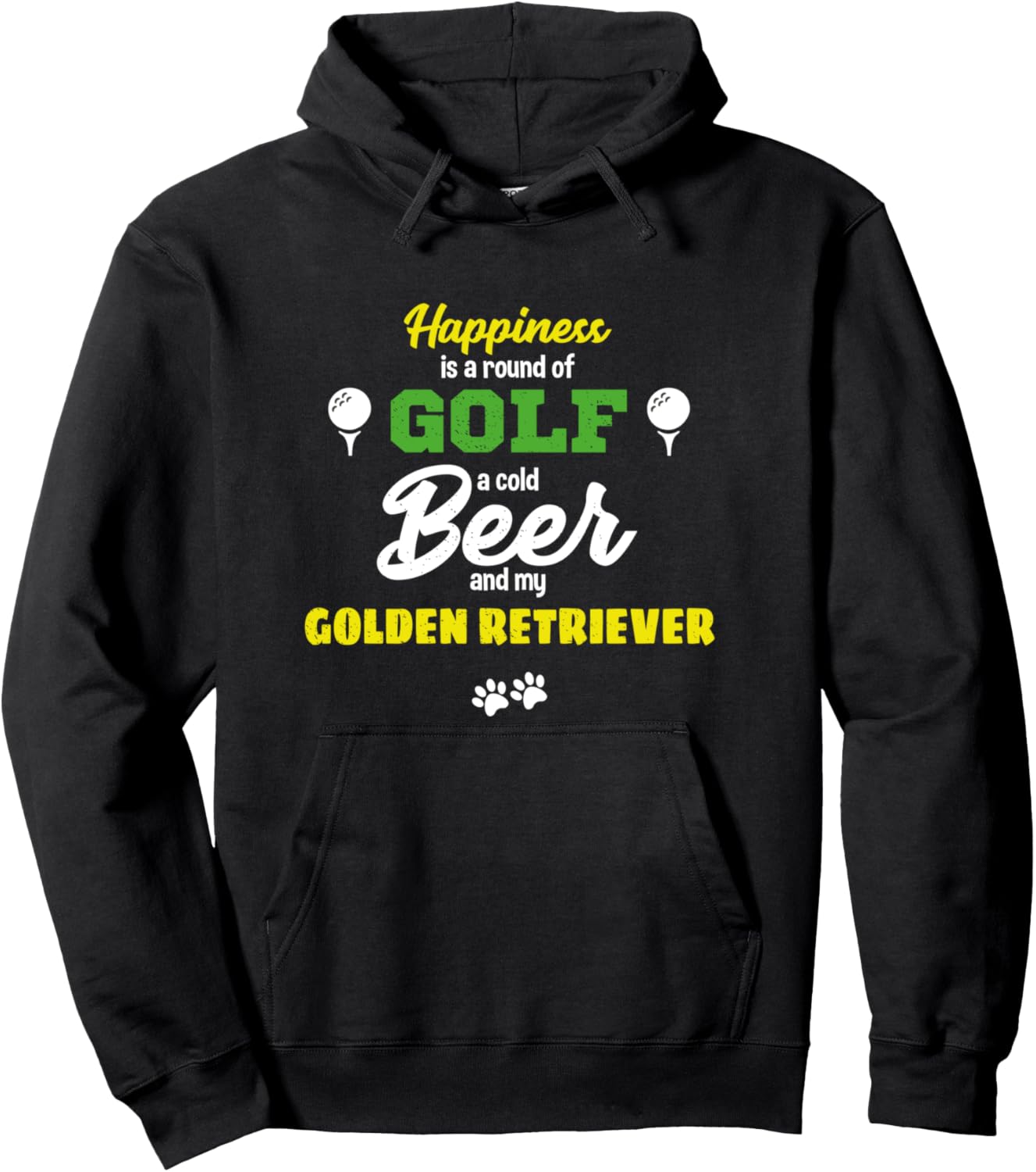 

Счастье - это гольф, пиво и моя толстовка с золотистым ретривером Golf Beer And Golden Retrievers Apparel