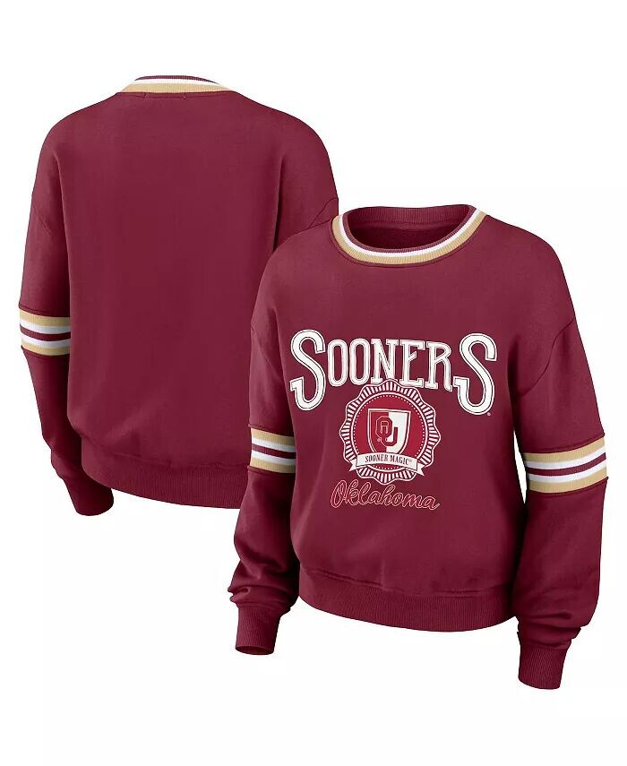 

Женская темно-красная потертая толстовка Oklahoma Sooners в винтажном стиле WEAR by Erin Andrews