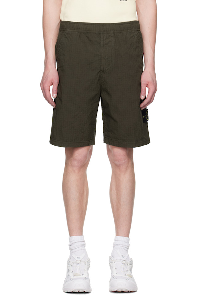 

Шорты Mil-Spec из растягивающейся ткани рипстоп-твил Stone Island, зеленый