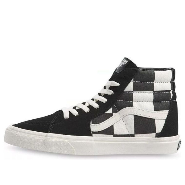 

Кроссовки oversize checkerboard sk8-hi black/white chess board Vans, черный