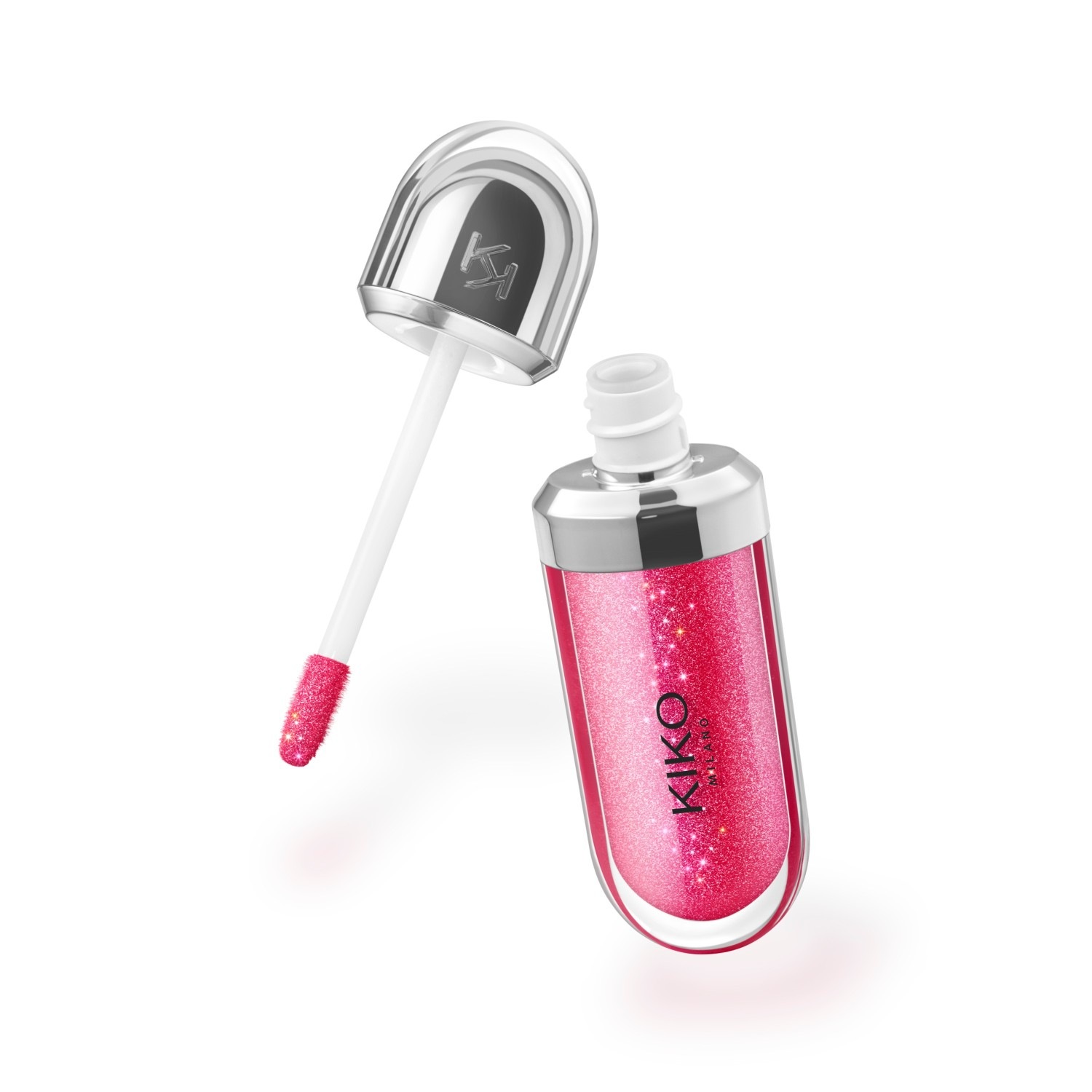 Блеск для губ 3d hydra Kiko Milano, 10 - sparkling strawberry, объем 6.5 мл — фото 3