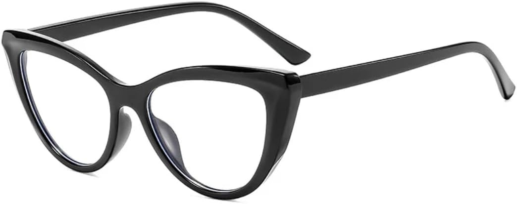 

Солнцезащитные очки с защитой от УФ-излучения UV400 | Оправа «кошачий глаз», прозрачные линзы | для женщин и мужчин, для занятий спортом на открытом воздухе и вождения DSVIGF, Black