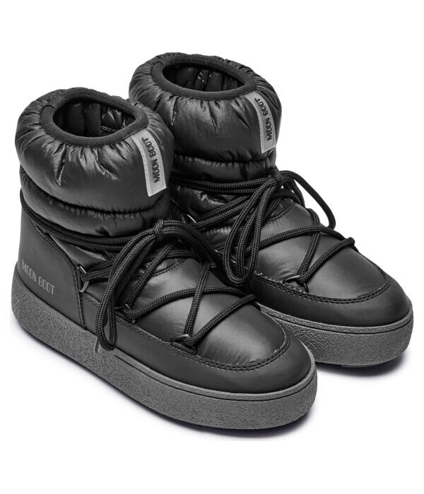 Ботинки женские зимние Moon Boot утепленные на шнуровке, черный — фото 2