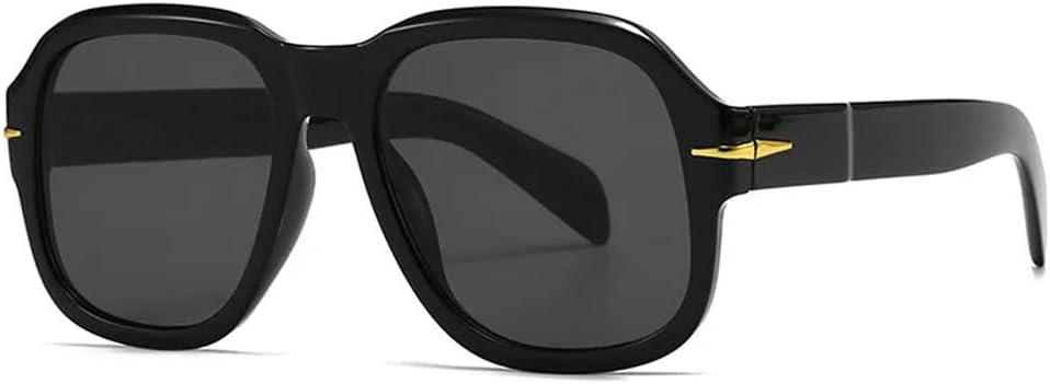 

Солнцезащитные очки LVTFCO Rivet Retro для женщин и мужчин, модные винтажные панк-очки, популярные очки с большой оправой для активного отдыха, защита от УФ-излучения UV400, Black Black