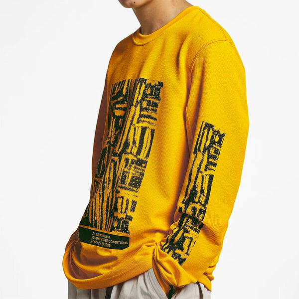 Толстовка Men's Nike ACG Outdoor Sports Printing Round Neck Pullover Yellow, желтый — фото 4