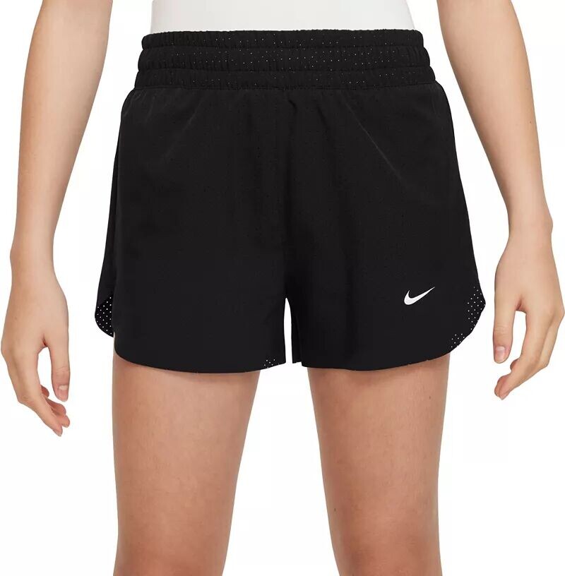 

Тканые шорты Nike для девочек One, черный