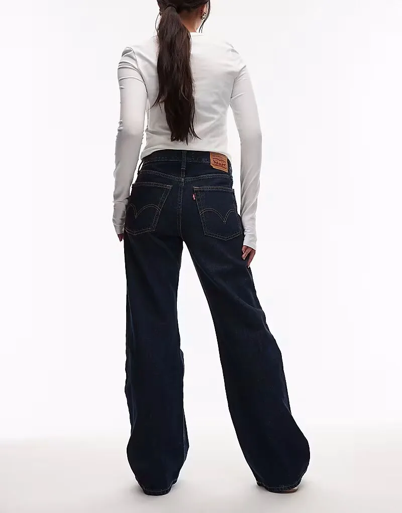 Джинсы Levi's средней длины свободного кроя, цвет индиго — фото 3