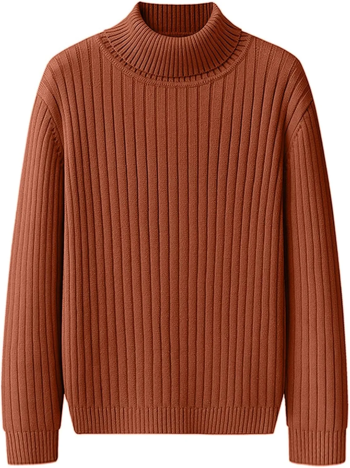 Мужской свитер с высоким воротником, риббен, slim fit — фото 4